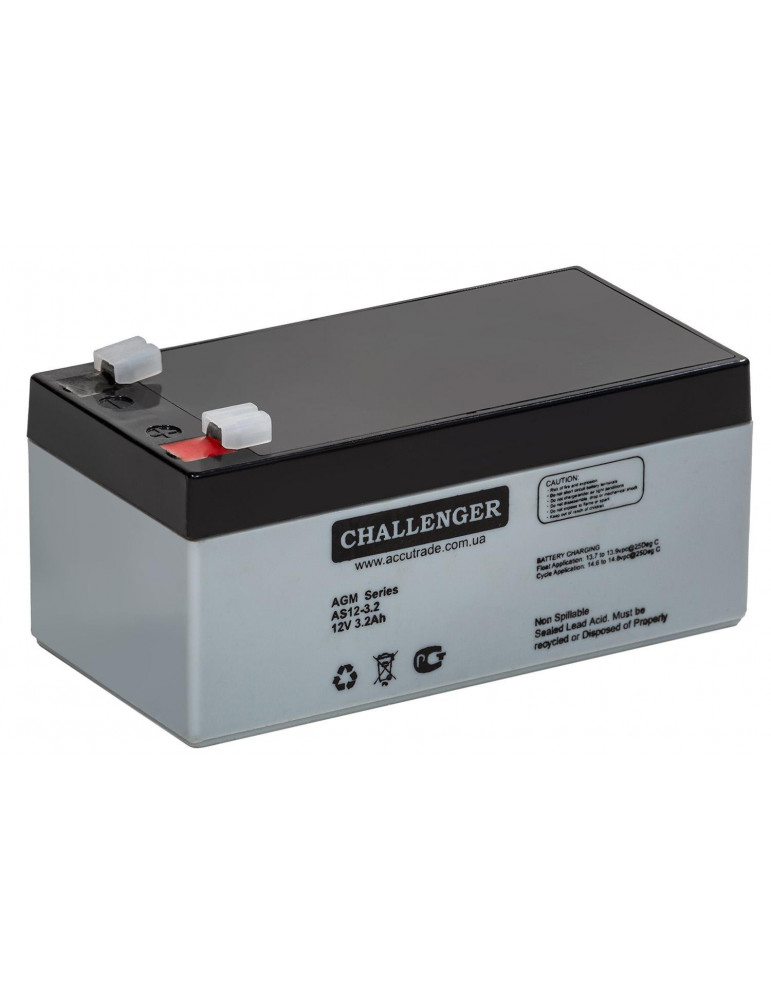Акумулятор Challenger AS12-3.2 AGM, 12В, 3,3 А·год купити - AnyBattery.com.ua