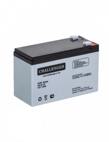 Акумулятор Challenger AS12-7.0 AGM, 12В, 6,8 А·год купити - AnyBattery.com.ua