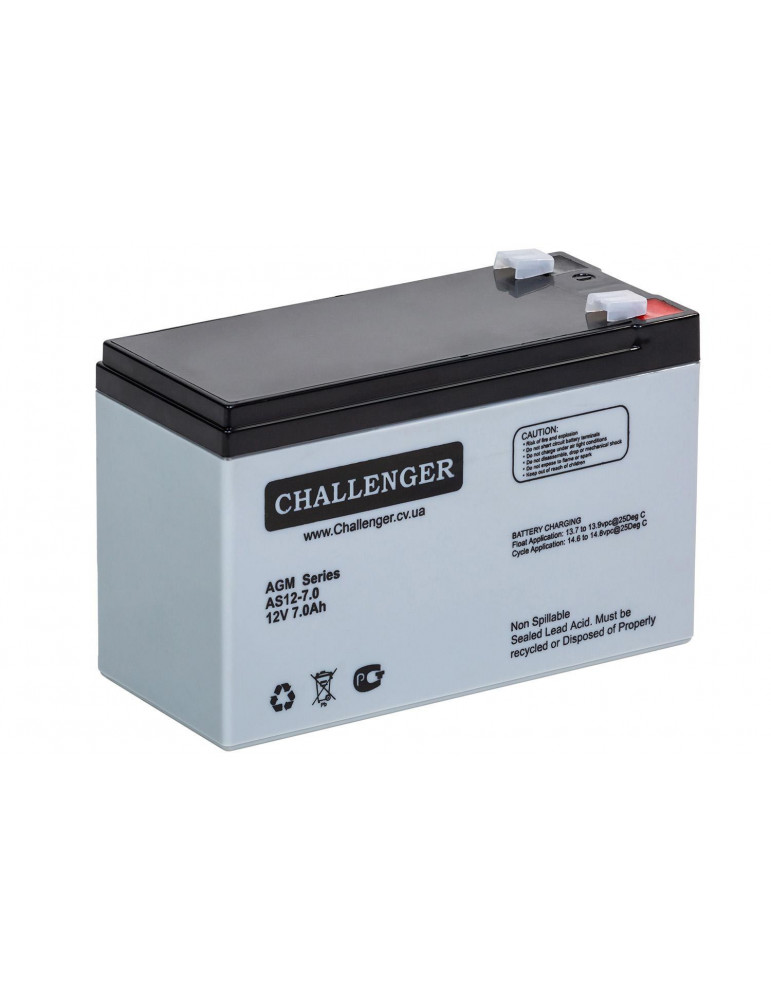 Акумулятор Challenger AS12-7.0 AGM, 12В, 6,8 А·год купити - AnyBattery.com.ua