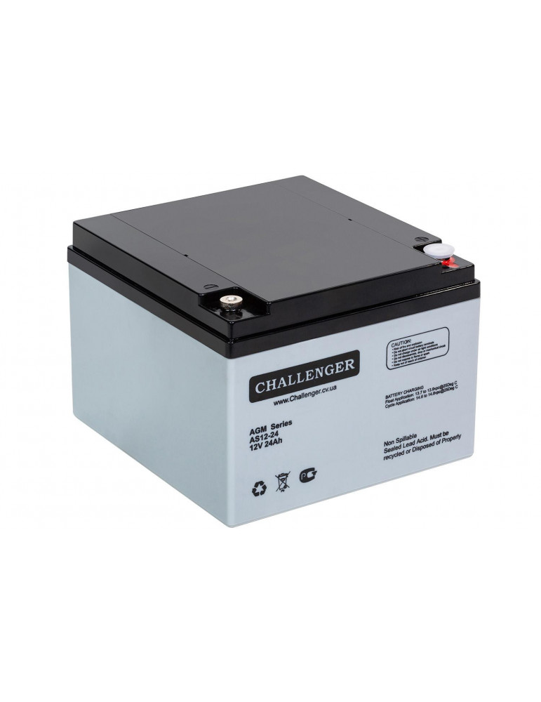 Акумулятор Challenger AS12-24 AGM, 12В, 24 А·год купити - AnyBattery.com.ua