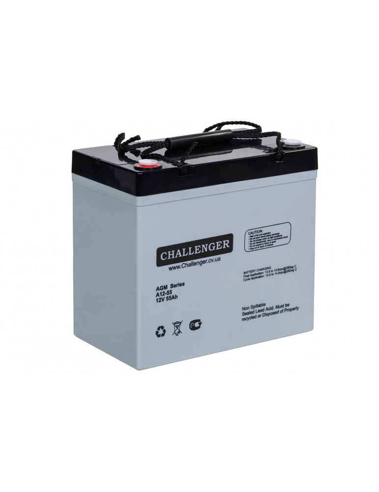 Акумулятор Challenger A12-55 AGM, 12В, 56,1 А·год купити - AnyBattery.com.ua
