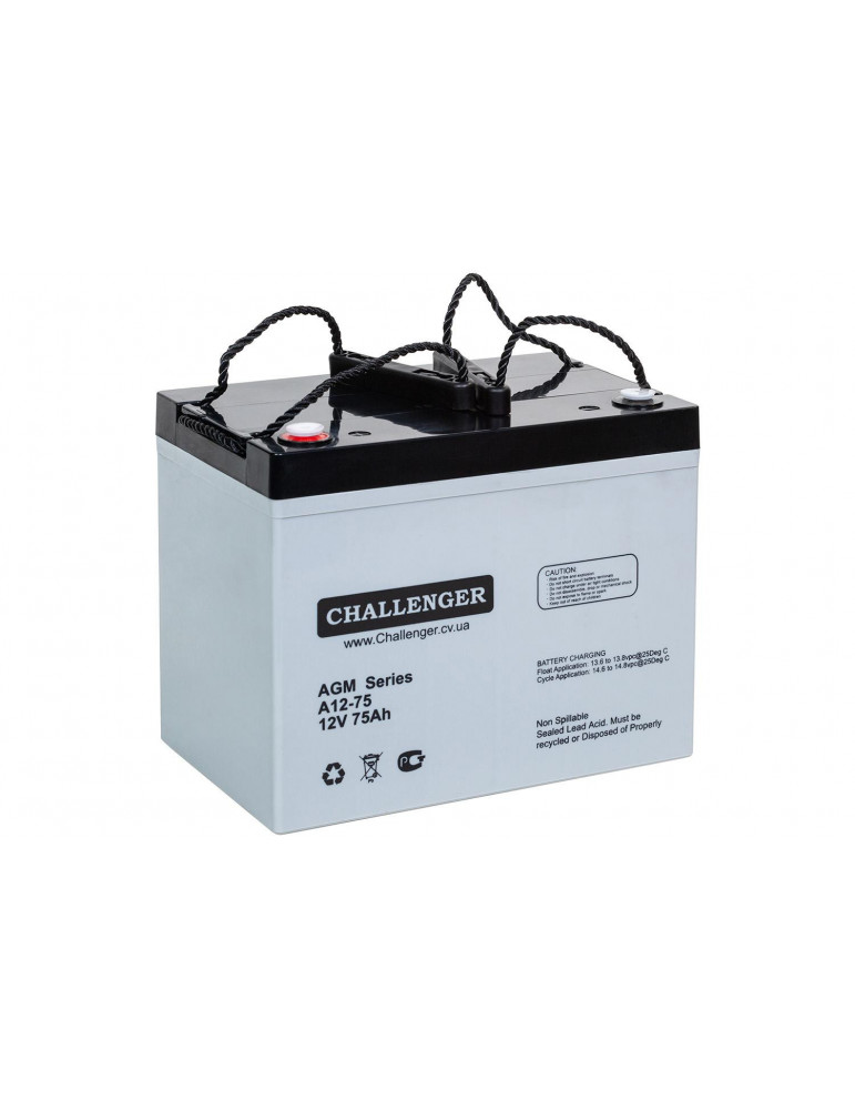 Акумулятор Challenger A12-75 AGM, 12В, 76 А·год купити - AnyBattery.com.ua