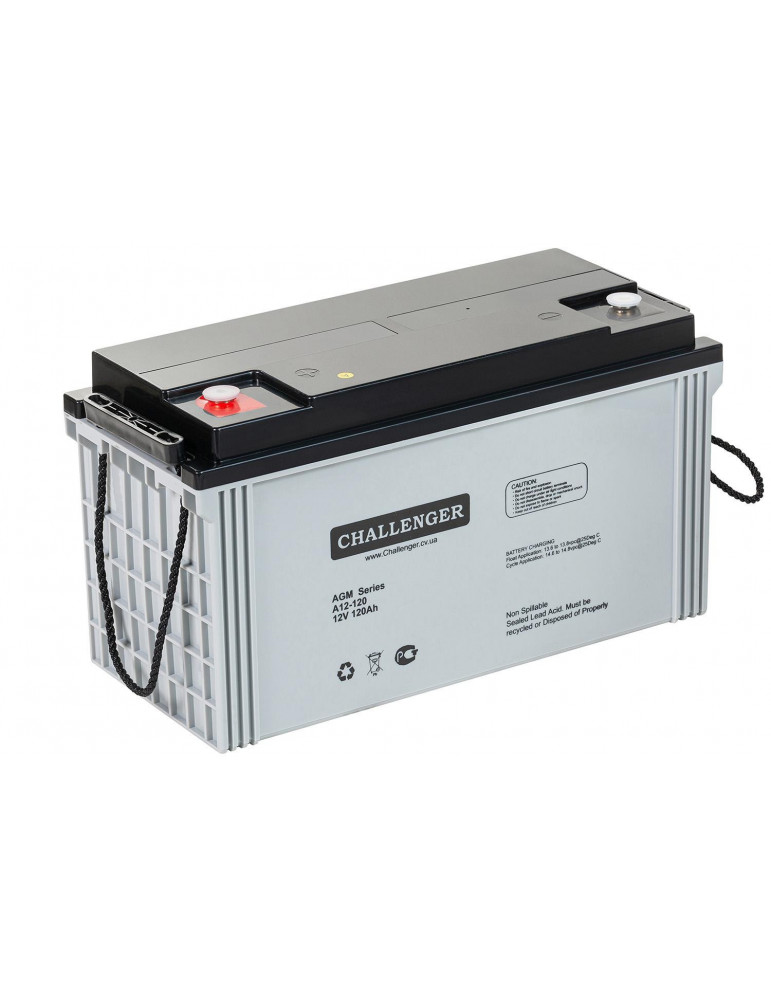 Акумулятор Challenger А12-120 AGM, 12В, 121 А·год купити - AnyBattery.com.ua