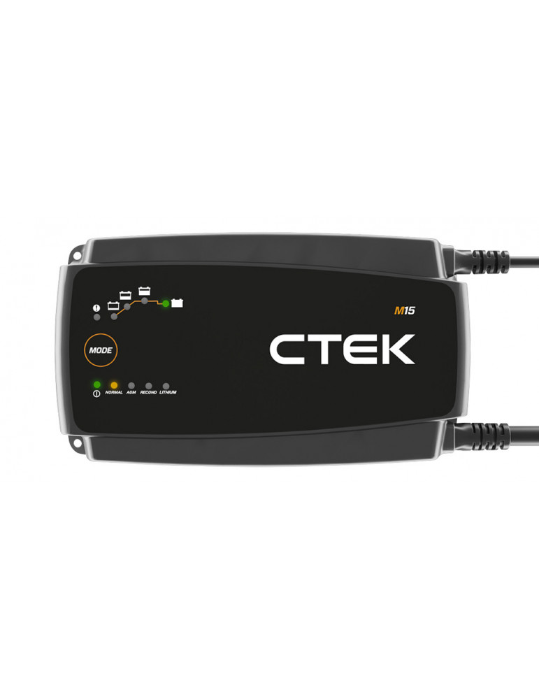 Зарядний пристрій СТЕК M15 EU, 12В (LiFePO4, Wet, MF, Ca/Ca, AGM, GEL),  Арт: 40-192 купуйте в AnyBattery.com.ua