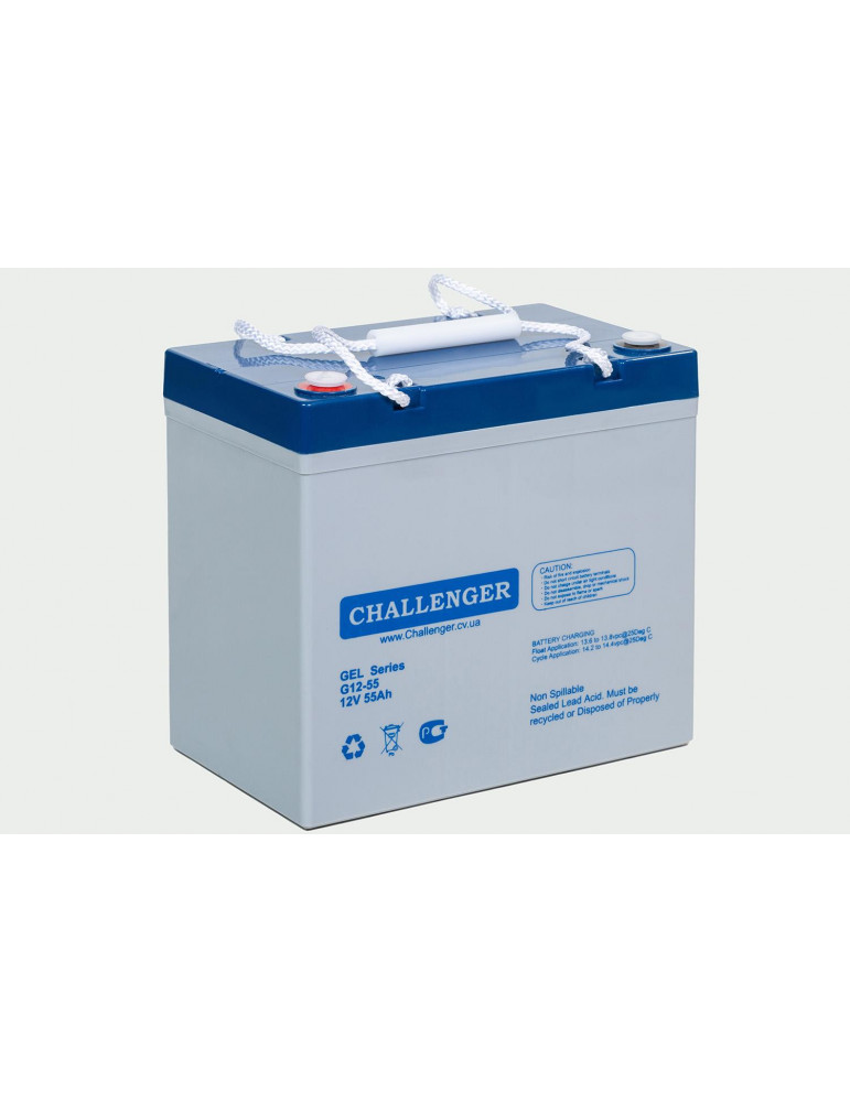 Акумулятор Challenger G12-55 GEL, 12В, 53 А·год купити - AnyBattery.com.ua