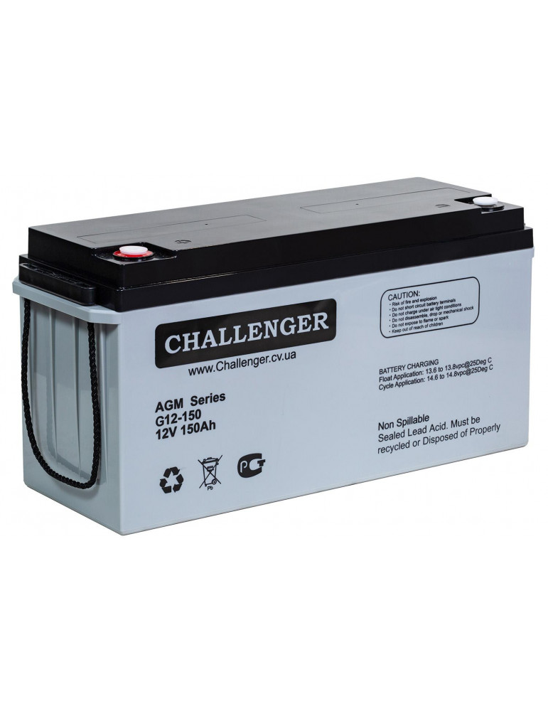 Акумулятор Challenger G12-150 GEL, 12В, 147 А·год купити - AnyBattery.com.ua
