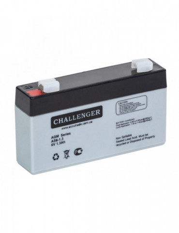 Акумулятор Challenger AS6-1.3 AGM, 6В, 1,3 А·год купити - AnyBattery.com.ua