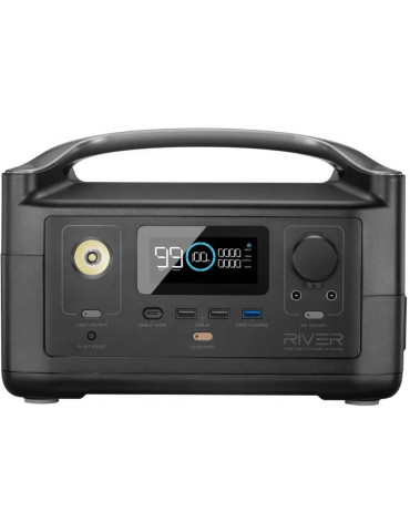 Зарядна станція EcoFlow RIVER, 600 Вт, Li-ion, 288 Вт·год, Чистий синус купити - AnyBattery.com.ua