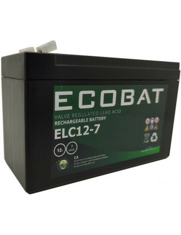 Акумулятор ECOBAT ELC 12-7AGM, 12В, 7 А·год купити - AnyBattery.com.ua