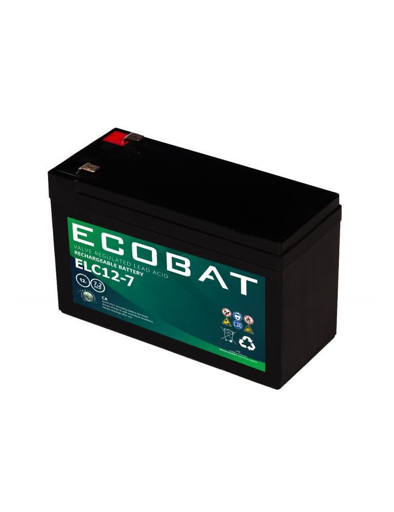 Акумулятор ECOBAT ELC 12-7.2AGM, 12В, 7,2 А·год купити - AnyBattery.com.ua