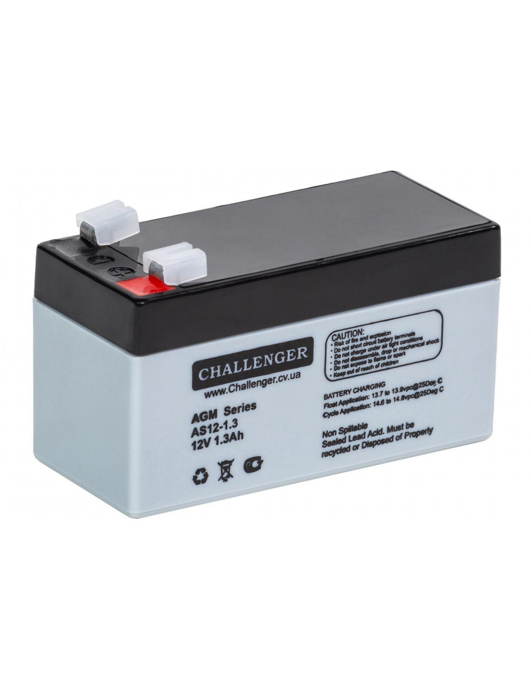 Акумулятор Challenger AS12-1.3 AGM, 12В, 1,3 А·год купити - AnyBattery.com.ua